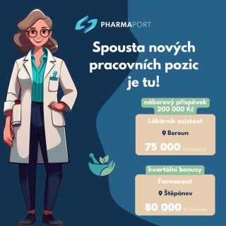 Obsazujeme spoustu nových pozic po celé České republice! 🇨🇿 Vedoucí lékárník/lékárnice, farmaceuti, farmaceutičtí...